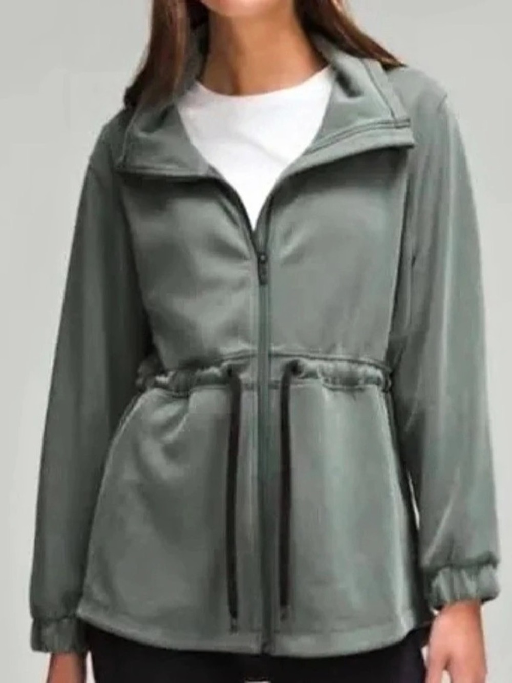 lululemon Cinch-Waist Softstreme Jacket Green Size 10